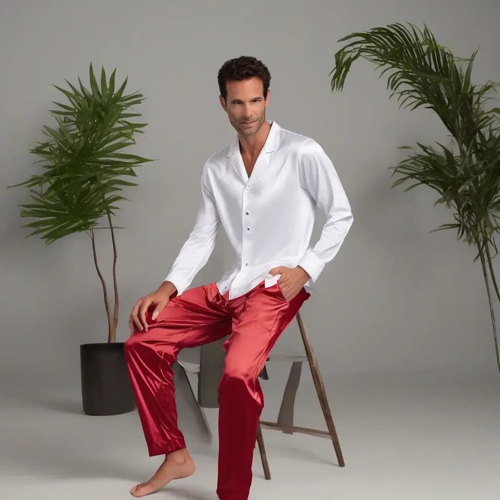 Slim Fit Men’s Pajama Shirt And Pants
