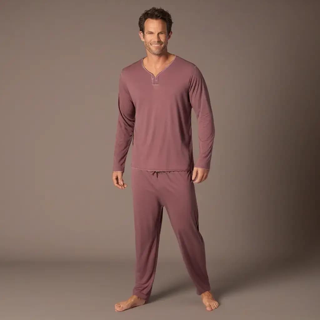 Soft Jersey Knit Lounge Pajamas For Men