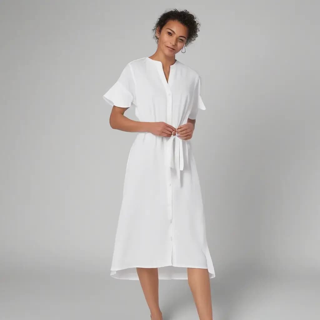 Tie Waist Casual Dress